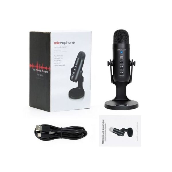 Condenser Microphone USB Gaming Microphone For PC Computer Streaming Video Podcasting Studio Recording