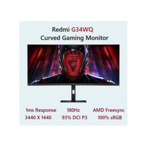 XIAOMI Redmi 34 Inch G34WQ IPS 180Hz Curved Gaming Monitor