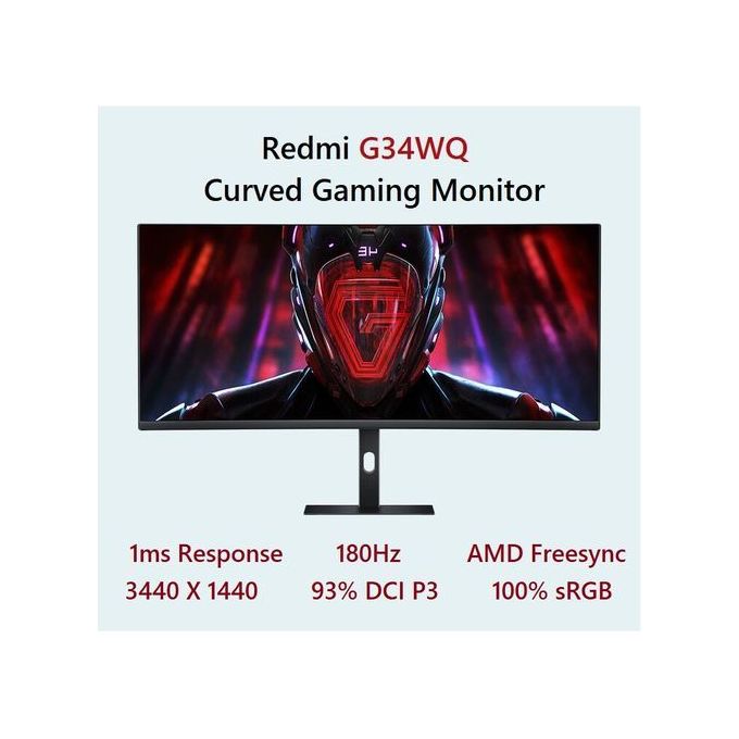 XIAOMI Redmi 34 Inch G34WQ IPS 180Hz Curved Gaming Monitor
