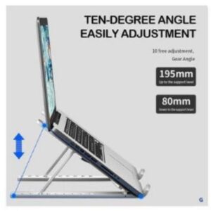 Adjustable Laptop Stand+Phone Stand Black
